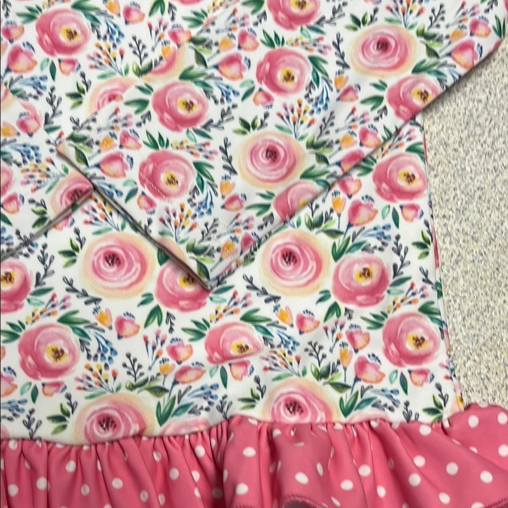 Floral Pink Kids swimsuit - Picture 6 of 9